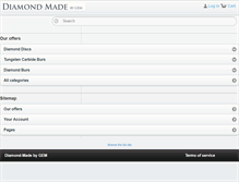 Tablet Screenshot of diamondmade.com